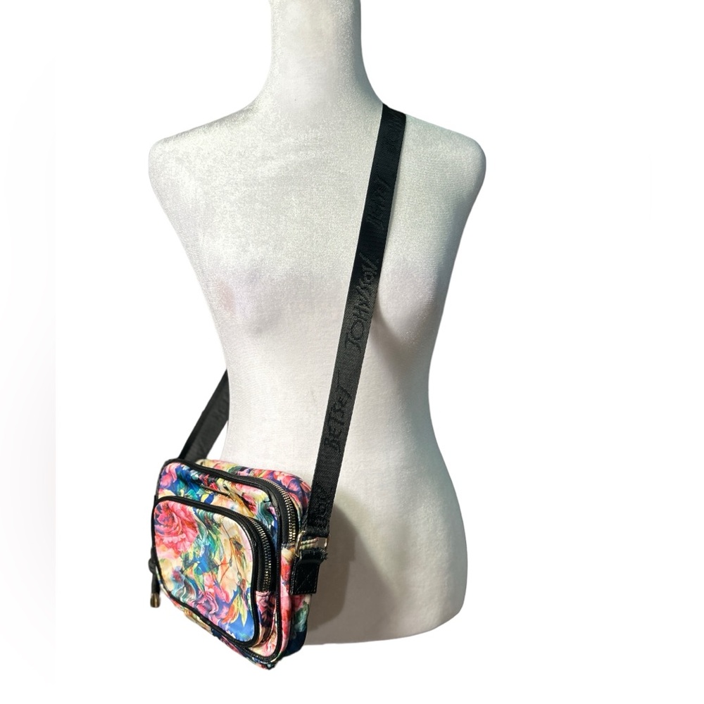 Betsey Johnson Floral Crossbody Bag With Adjustable Strap